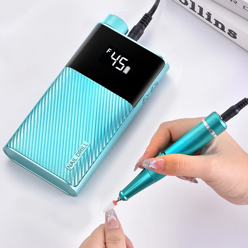 45000Rpm Nail Drill Machine Rechargeable Nail File Nails Accessories Gel Nail Polish Sander Professional Tool Manicure Set for W