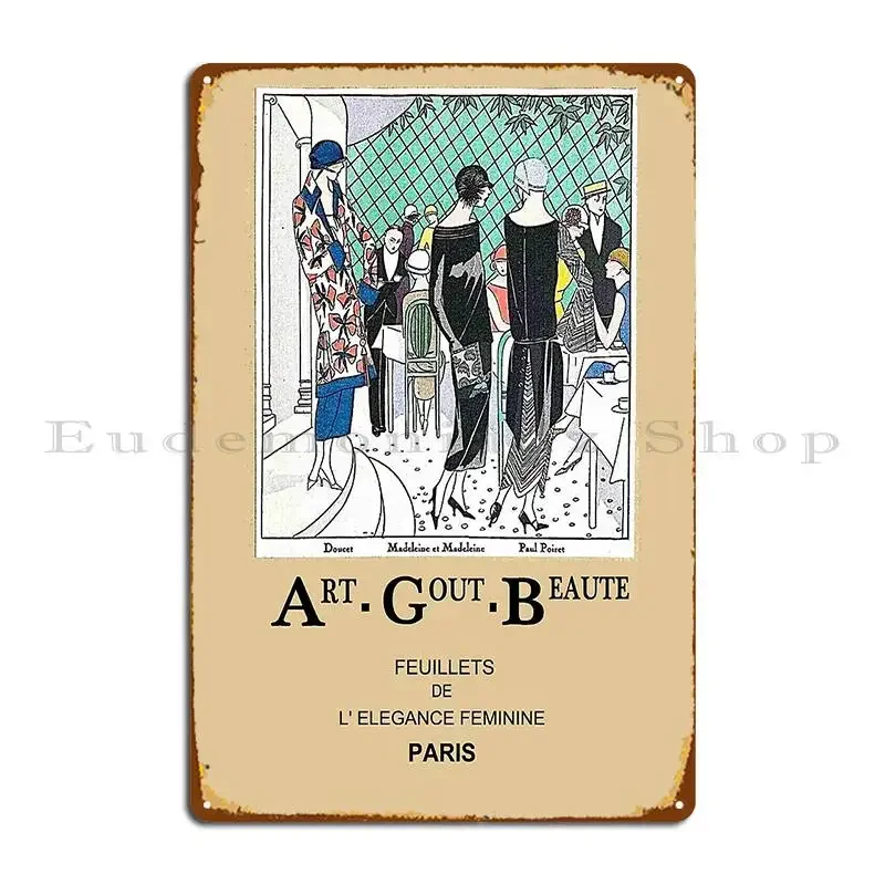 Art Gout Beaute Vintage 1924 Französisches Zeitschriften-Werbedruck, Metallschild, Wohnzimmer-Poster, Bar, Garage, Druck, Blechschild, Poster