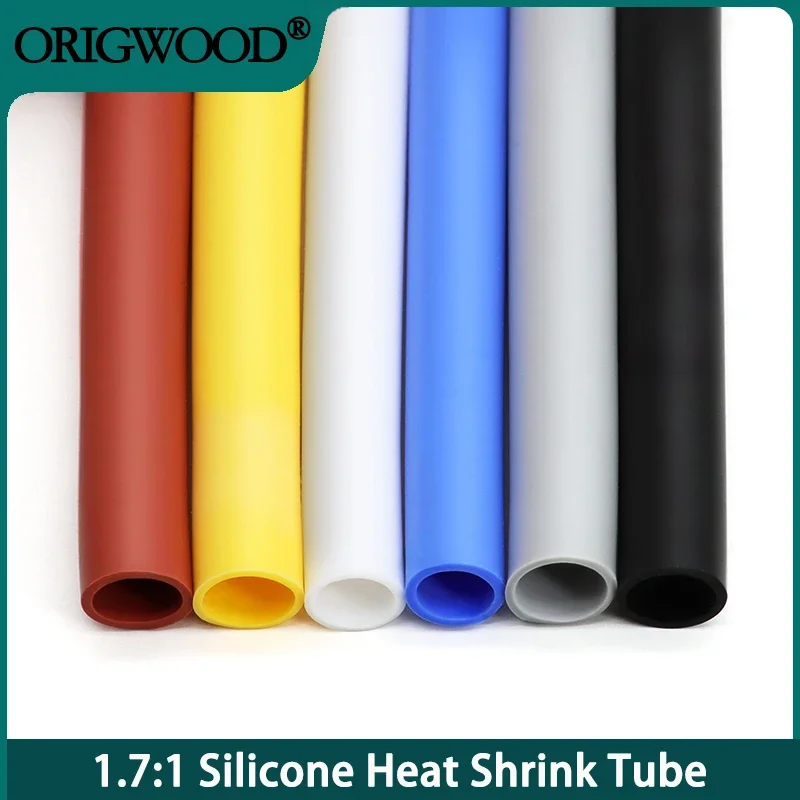 Silicone Heat Shrink Tube Diameter 0.8~30mm 2500V Flexible Cable Sleeve Insulated High Temperature Soft DIY Wire Wrap Protector