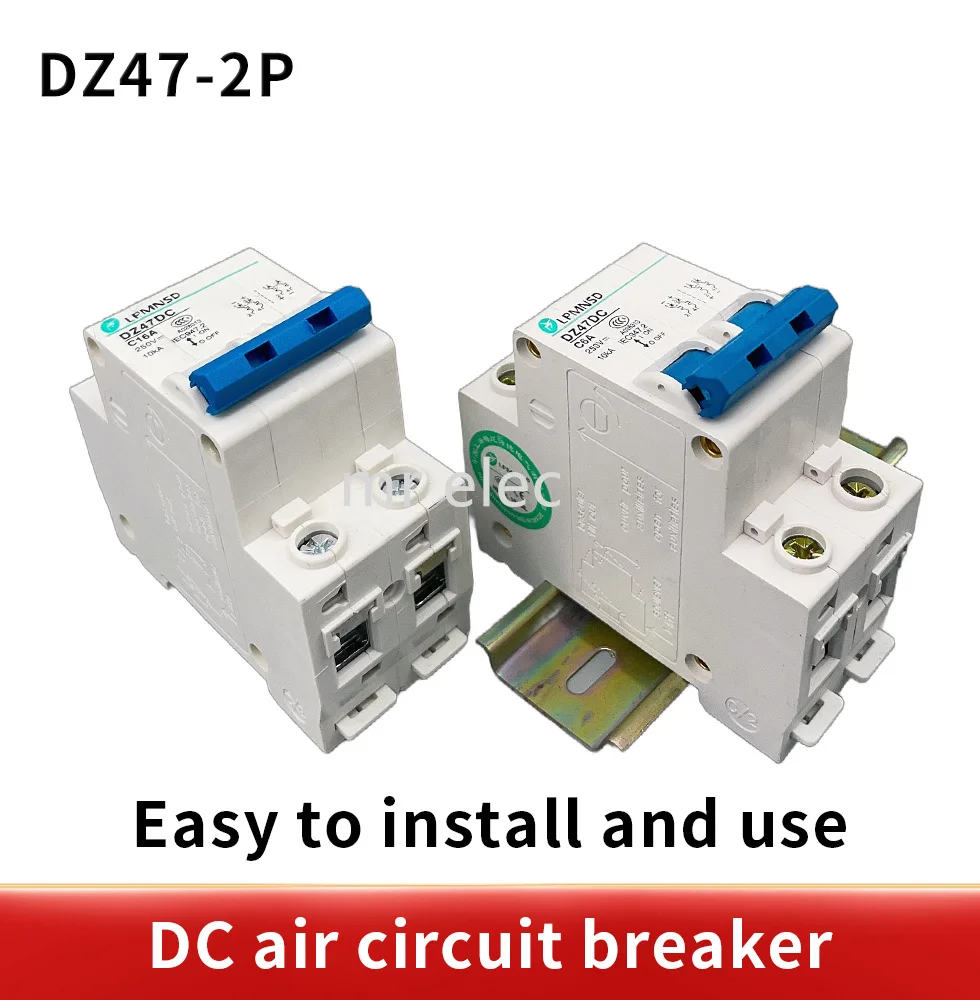 DC 2P 6A 10A 16A 20A 25A 32A 40A 50A 63A Circuit breaker DC250V MCB 2 Poles Solar Energy Photovoltaic PV Mini DC Air switch
