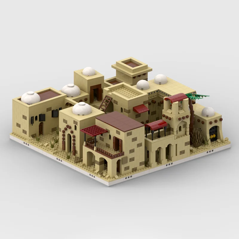 نموذج بناء المدينة المعيارية Moc قوالب بناء العمارة المصرية تكنولوجيا البناء كتل وحدات لعبة البناء الهدايا