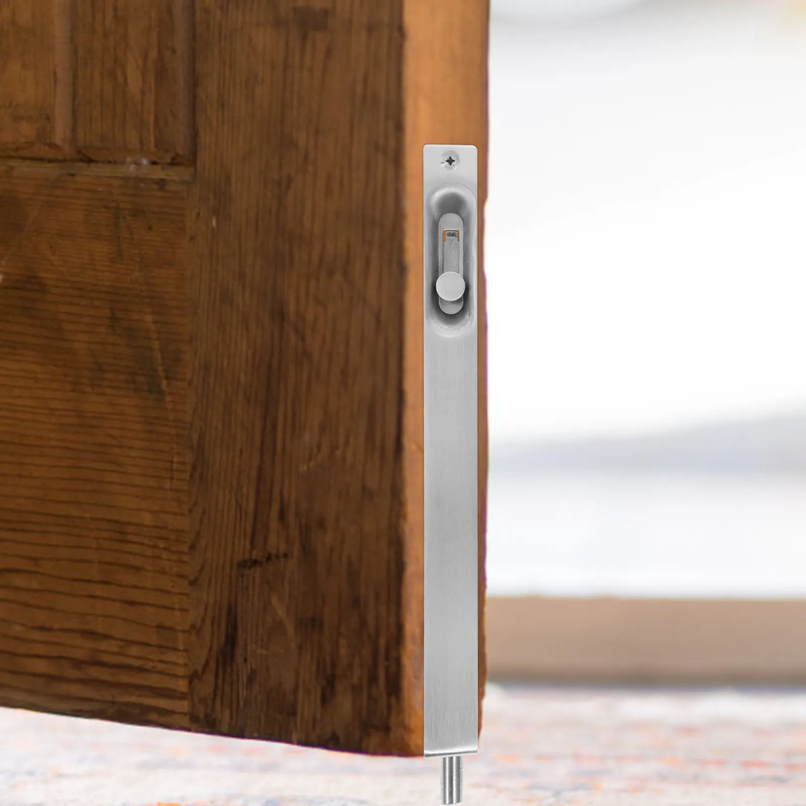 

Stainless Steel Flush Bolt Latches Heavy Duty Door Lock Sliding Double Gate Latches Concealed Design Home French Wood Doors 8