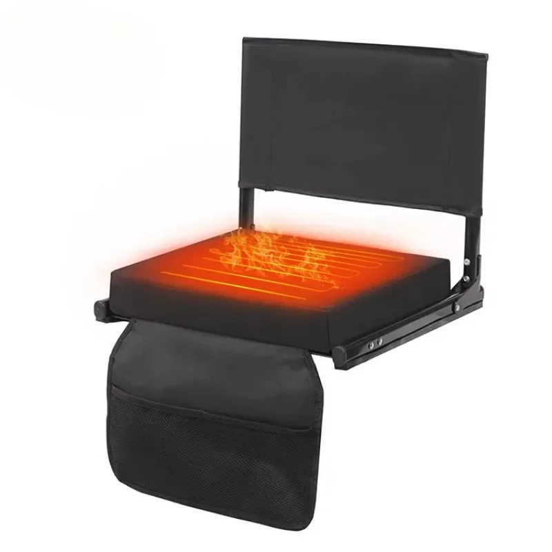 Multi-pocket 3-stage heated USB heated stadium seats