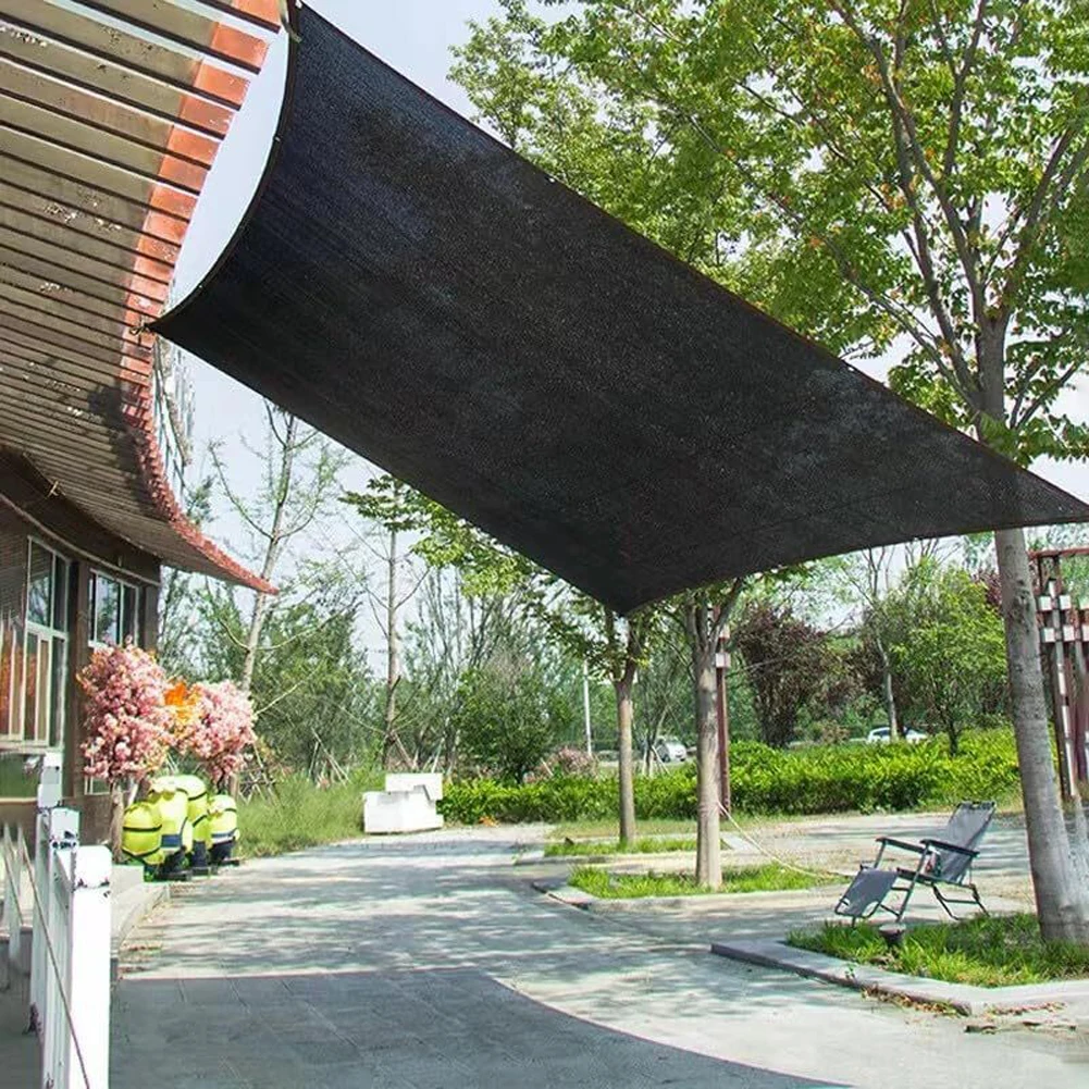 50% Black Shade Cloth with Grommets Garden Sunblock Shade Cloth Sunblock Shade Mesh Tarp for Pergola Greenhouse Plants Growing