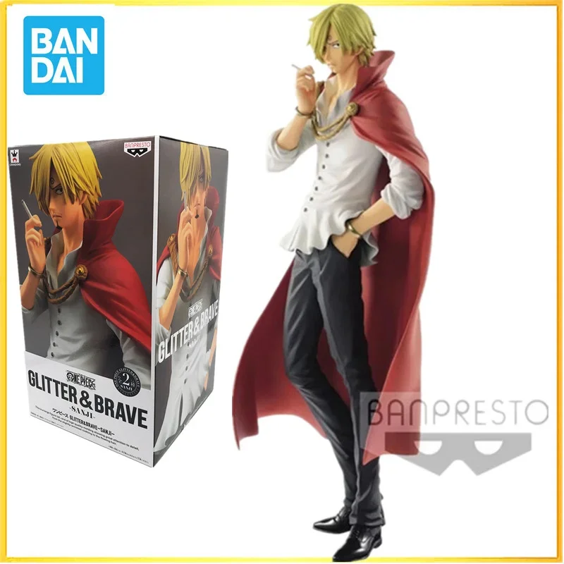 In stock Bandai original Anime one piece action figure Vinsmoke Sanji character model Shine & Courage genuine boy toy