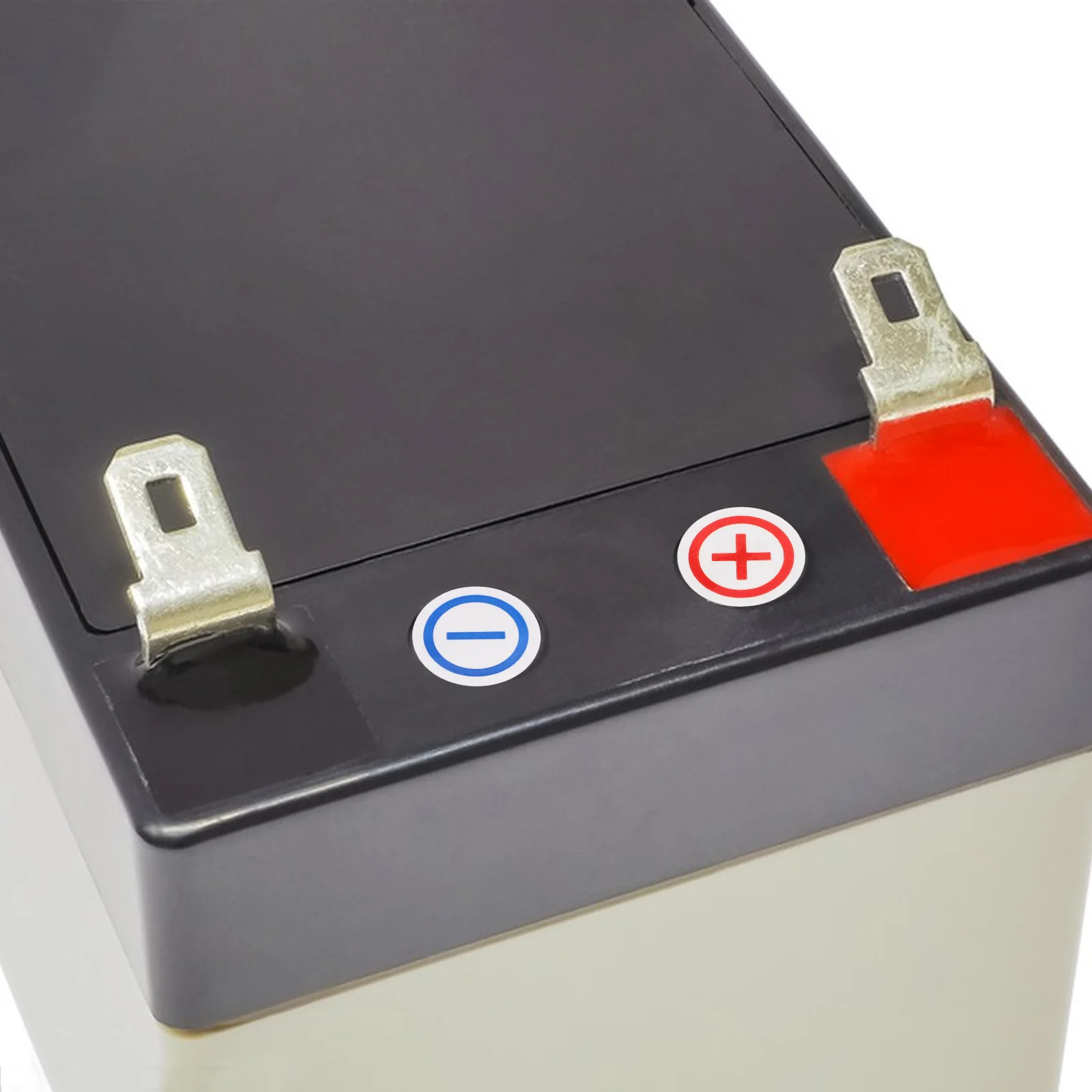 

4 Sheets Round Polarity Safety Stickers for Electric Panels Machinery Equipment Waterproof Warning Labels for Proper Connection