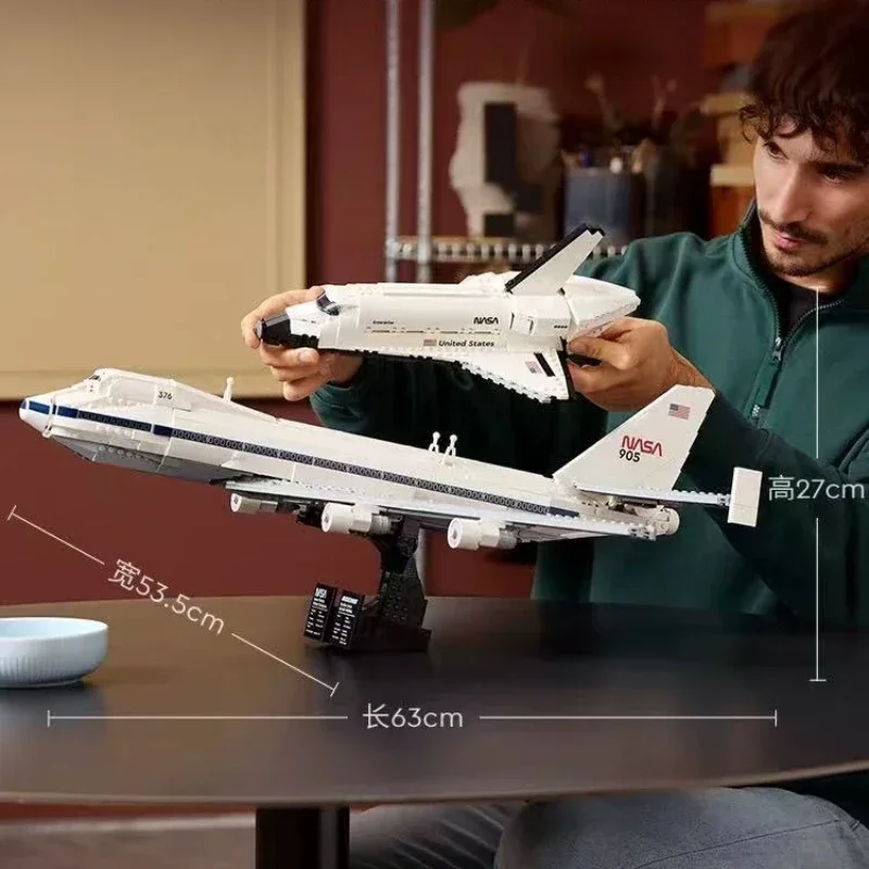2025 New 10360 Shuttle Carrier Aircraft Space Plane Bricks DIY Assemble Model Educational Toy For Children Gift