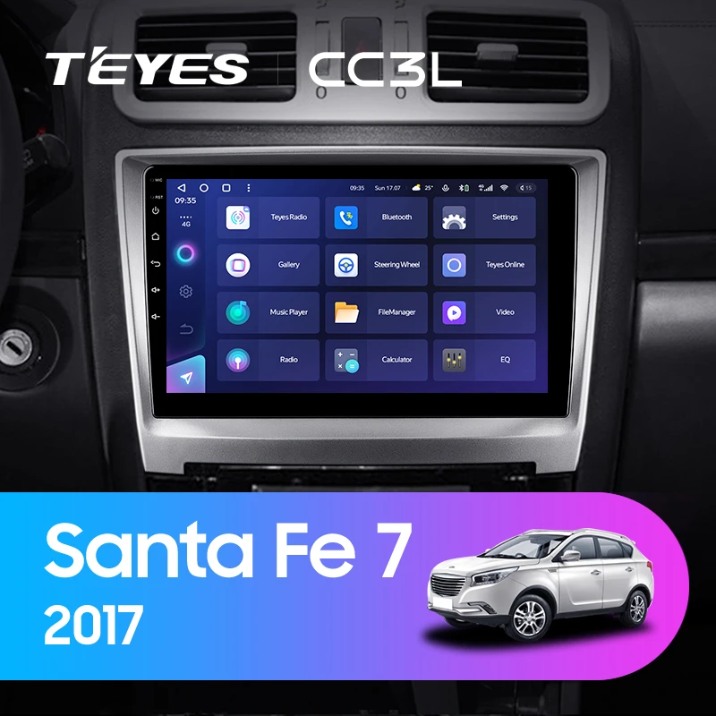 TEYES CC3L WIFI For Hawtai Santa Fe 7 2017 Car Radio Multimedia Video Player Navigation stereo GPS Android No 2din 2 din dvd