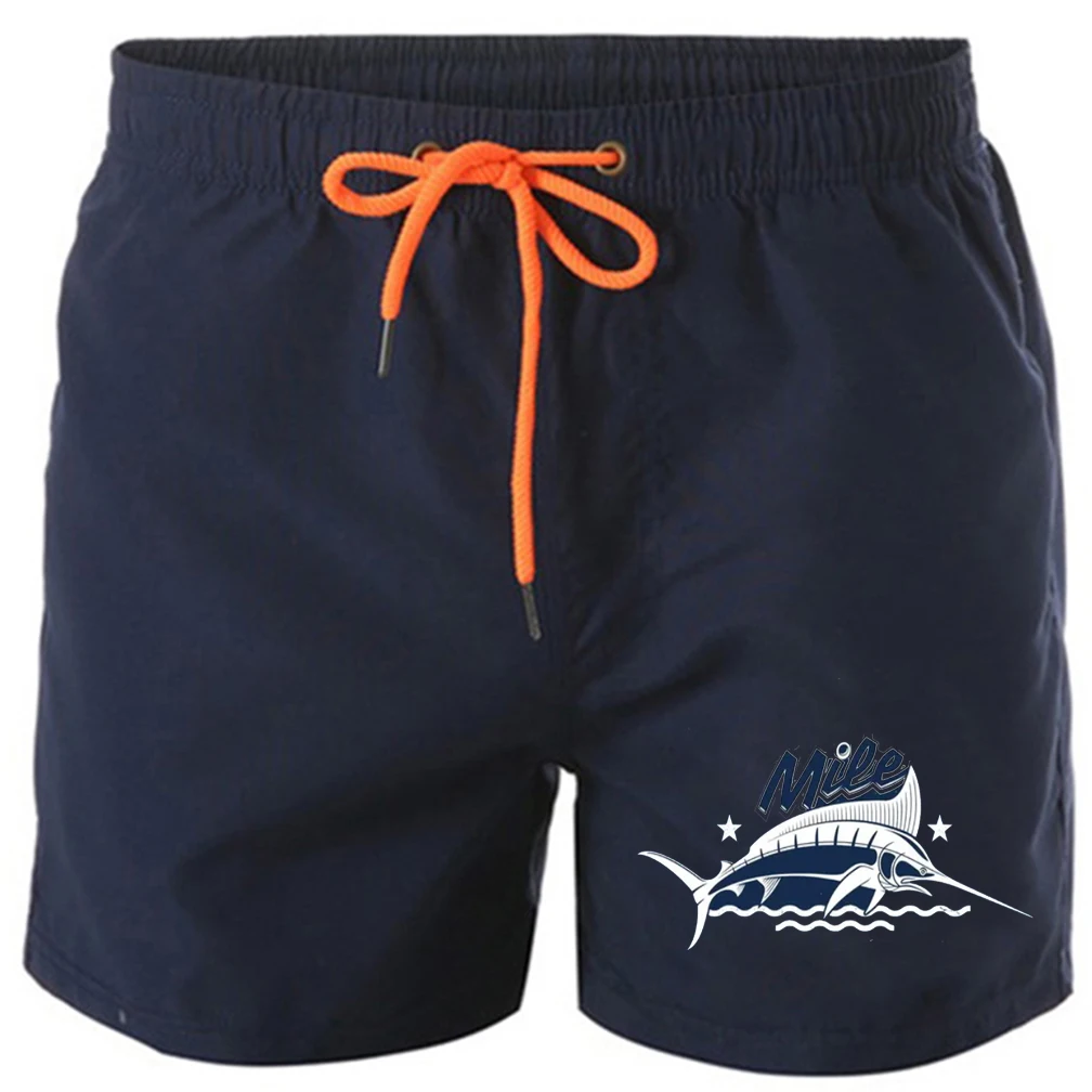 

New Men's Fashionable Ocean and Fish Printed Sports Surfing Shorts, Casual Shorts, Fashionable Hot Selling Swimming Beach Shorts