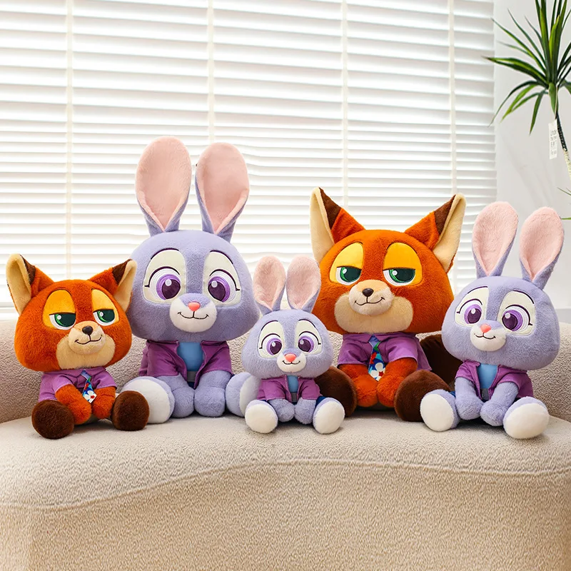 

New Disney Zootopia Judy Hopps Nick Wilde Single Plush Toy Costume Style Soft Stuffed Animal Collectible Birthday Festival Gift