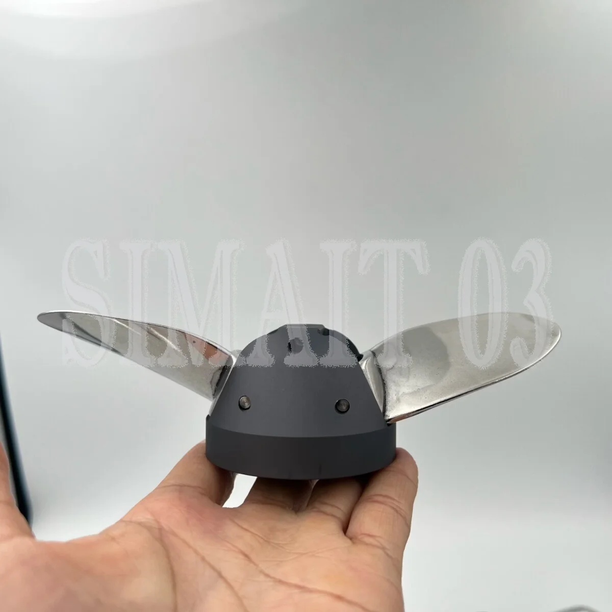 6374/6384 Folding Propeller Stainless Steel | 2-Blade Kayak Thrust Prop for Efoil/Outboard Motor | Foldable Prop