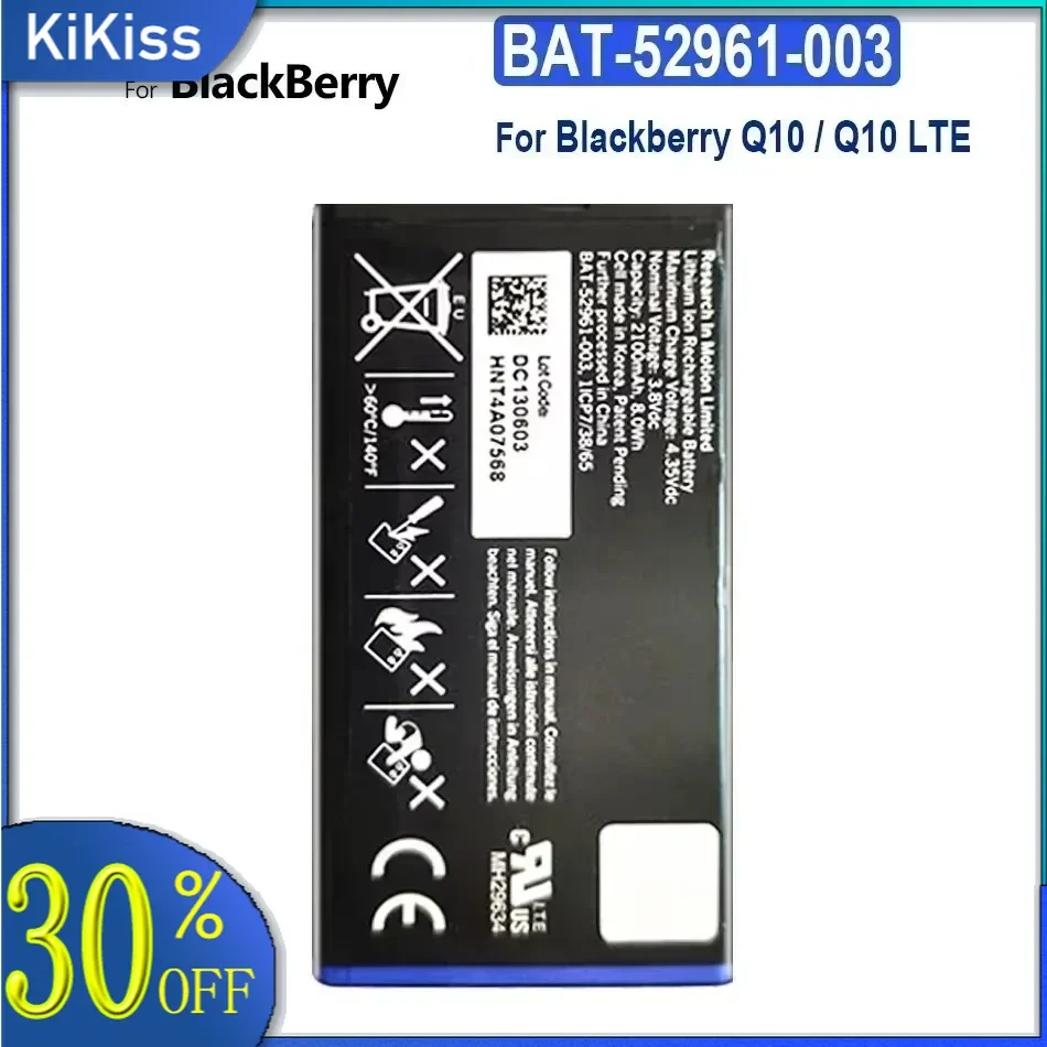 BAT-52961-003 Replacement New Battery For Blackberry Q10 NX1 2100Mah Mobile Phone