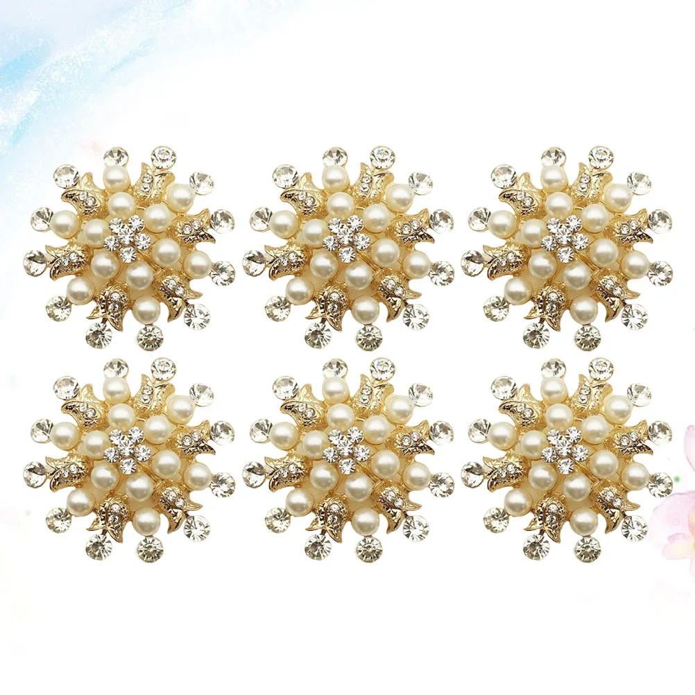 

6 Pcs Napkin Buckle Adults Rings Holder Buckles Christmas Decor Snowflake Serviette Grace