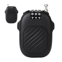 Retractable Cable Lock Portable Retractable Stroller Lock Black Backpack Safety Locker Combination Padlocks Snowboard Security