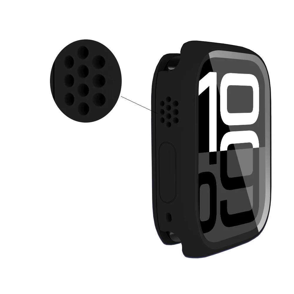 Стеклянная пленка + чехол для Apple Watch 42 мм, 46 мм, 44 мм, 45 40 мм, 41 мм, жесткий передний + задний бампер из ПК для iwatch series 10 9 8 7 6 5 4 se