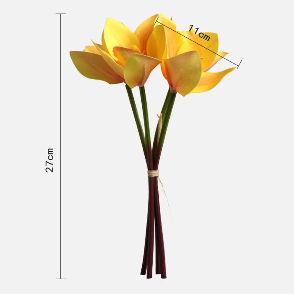 Künstliche Cymbidium-Blumen mit Echtem Touch, Magnolien, Dekorative Kunstpflanzen, Lange Zweige, Seiden-Kunstblumen – Detail 1