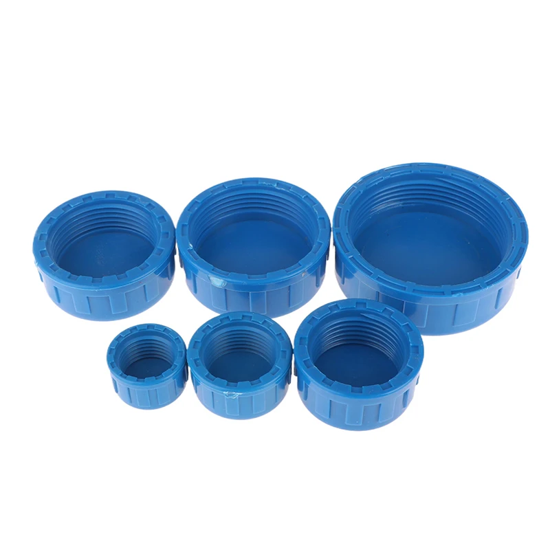 1Pc PVC Female Thread End Cap Connector 1/2 3/4 1 1.2 1.5 2 Inch End Connector 20 25 32 40 50 63mm Water Pipe Adapter