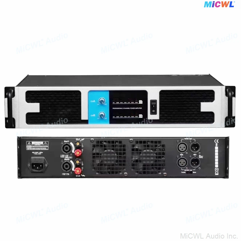 MiCWL PX8500 Amplifier daya tinggi Digital, 4 saluran 8500W 2WD 2x3600W 4 ohm AMP Drive tahap Subwoofer Speaker Woofer 8Ohms RMS