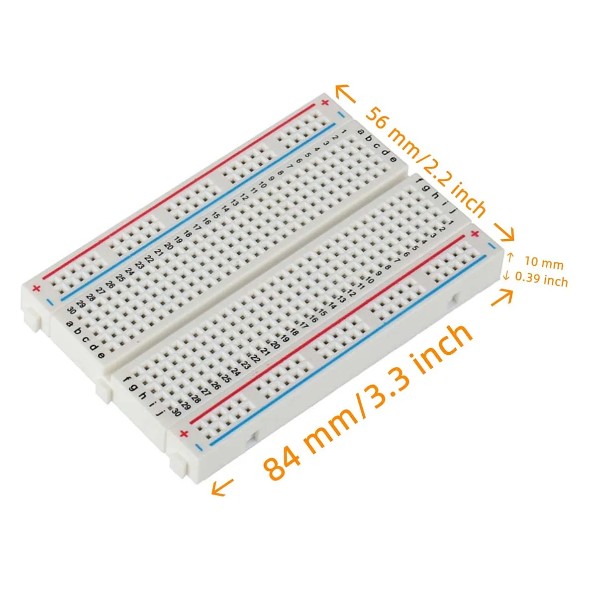 400 Points Solderless PCB Breadboard Mini Test Protoboard 8.5CM x 5.5CM transparent Bread Board Male to Male Dupont Cable DIY