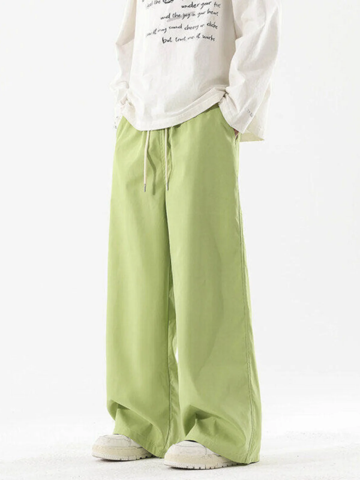 

Avocado een Men's Pants Spring 2025 Casual Straight Leg Trousers Faionable Durable American Sle Spring Season Long Trou...