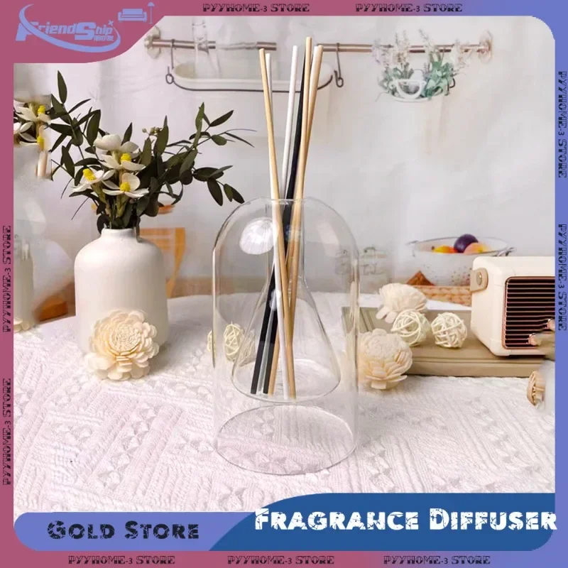 

130/200ml Fragrance Diffuser Bottle Transparent Glass Aromatherapy Essential Oil Bottles with Fragrance Stick Containers Bottle