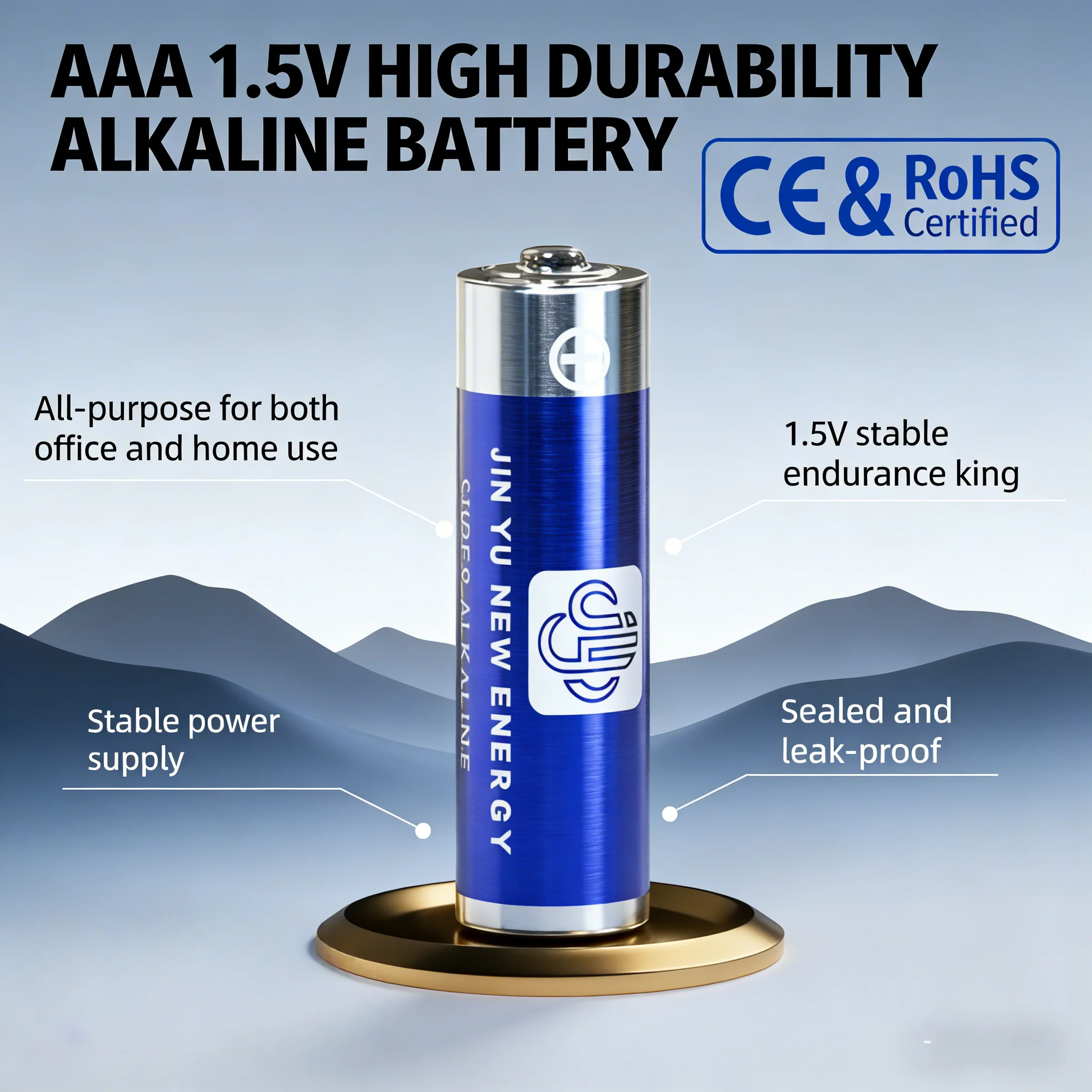 

AAA 1.5V High Durability Alkaline Battery Stable Battery Life for Cameras Calculators Electronic Digital Devices