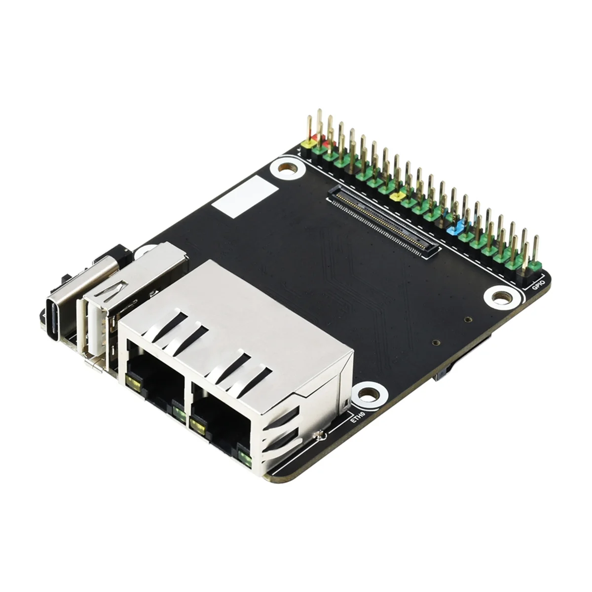CCDD MINI Dual Ethernet CM4 Carrier Board dla RPI Compute Module 4 Lite EMMC Expansion Base Board