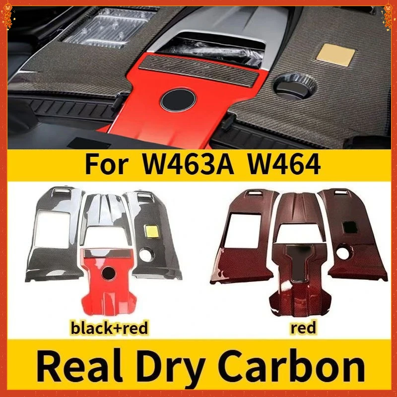 

For Benz G Class W463A W464 G63 For Brabus G500 G800 G900 Dry Carbon fiber Hood Cover Trim Rocket Style Engine Bonnet Body Kit