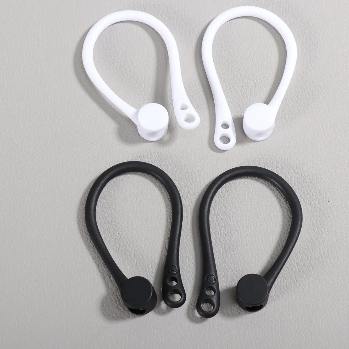 

Silicone Ear Hooks Earphone Holders Anti-Slip Earbuds Covers Comfort Fit For Running Cycling Jogging Sports White Black
