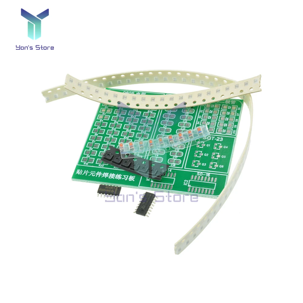 Zestaw DIY 1801 komponent SMT SMD zestaw do ćwiczeń lutowniczych element elektroniczny zestaw do ćwiczeń spawalniczych