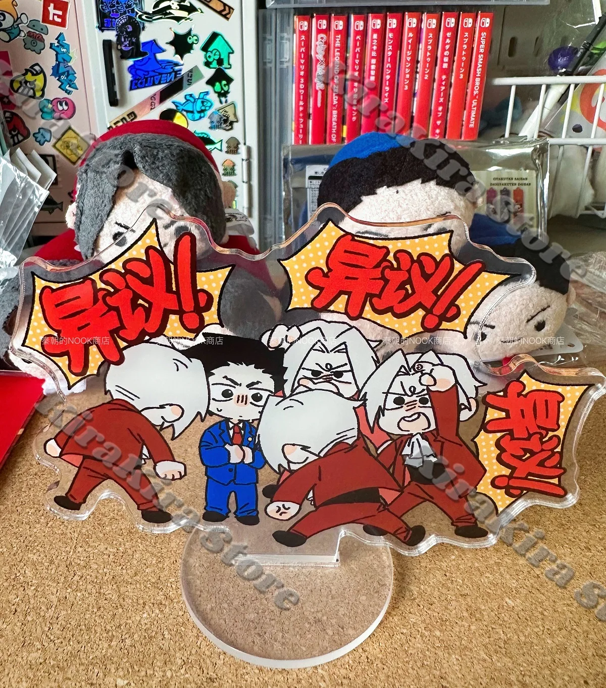 Miles Edgeworth Phoenix Wright Ace Attorney-placa de pie de Anime, soporte acrílico Kawaii, letrero de 15cm, decoración para coleccionar, regalo Adorable