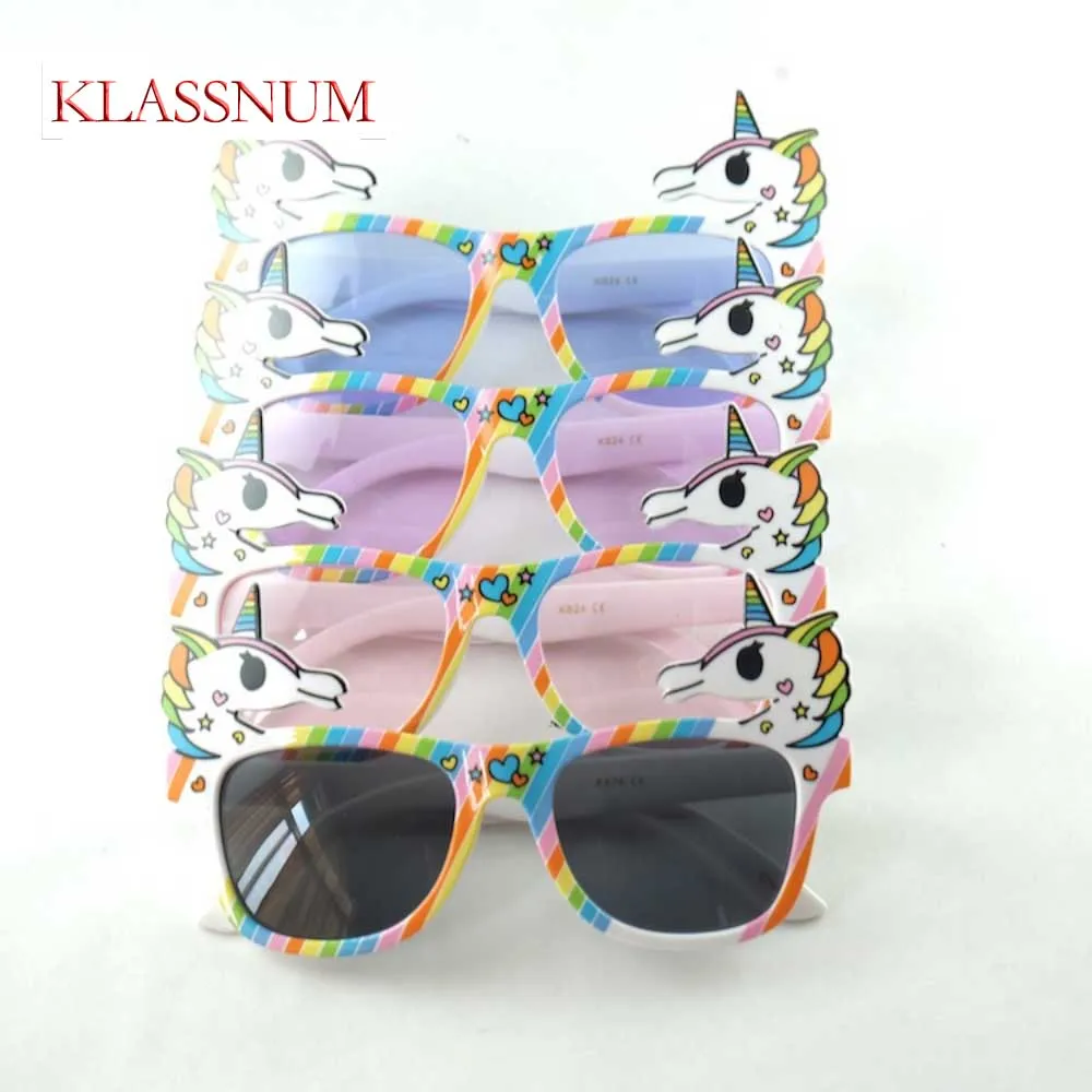 KLASSNUM Hawaii Beach Funny unicorn Sunglasses Summer Luau Hawaiian Pool Beach Party Favor Decoration glasses Photo Props