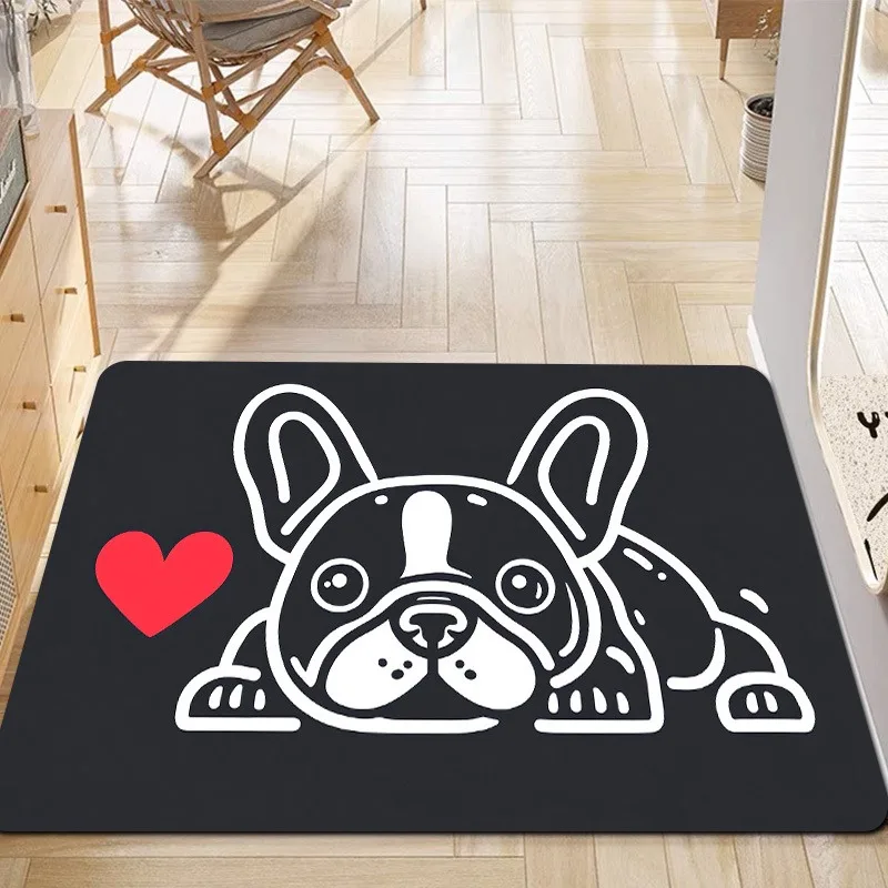 

1PC Dog Pattern Kitchen Rugs Non-Slip Home Door Mats Pop design Bathroom Rugs Bath Mat Carpet for Home Sink Laundry Decor