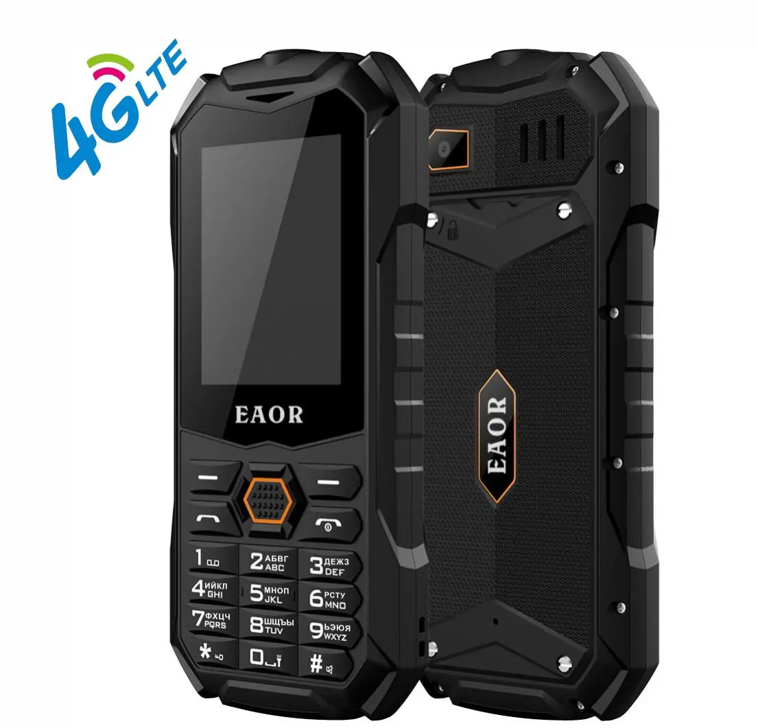 Imagem -05 - Eaor-impermeável Slim Telefone Robusto à Prova de Choque Dual Sim Teclado Feature Phone Brilho Tocha Celular 4g 2g Ip68