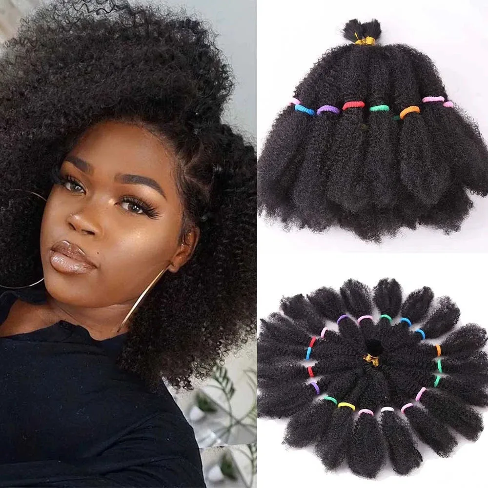 Afro Kinky Hair 12 inch Pre Stretched Afro Kinky Twist Hair Braiding Hair Kinky Twist Crochet Braids Synthetic Hair Extensions