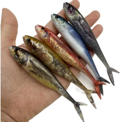 11g 12.5cm 3D Fishing Trolling Tuna Mackerel Seawater Bait Lures Soft Plastic Lure Swimbait For Bass Fishing Thkfish