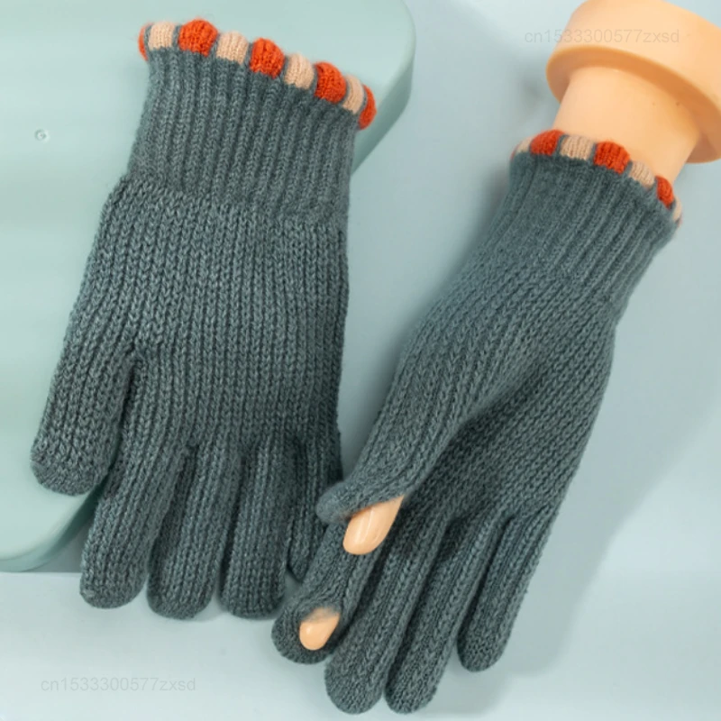 شاومي-قفازات شاشة تعمل باللمس للرجال والنساء ، تمتد متماسكة ، سميكة قفازات الصوف يندبروف ، دافئة للقيادة ، الرياضة في الهواء الطلق ، الكبار ، الشتاء