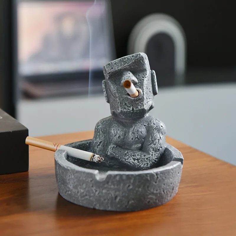 Creative Cute Weird Guy Cigar Ashtray Decoration Desktop Organiser Personalized Office Ashtray Collectible Jewelry Tray for home