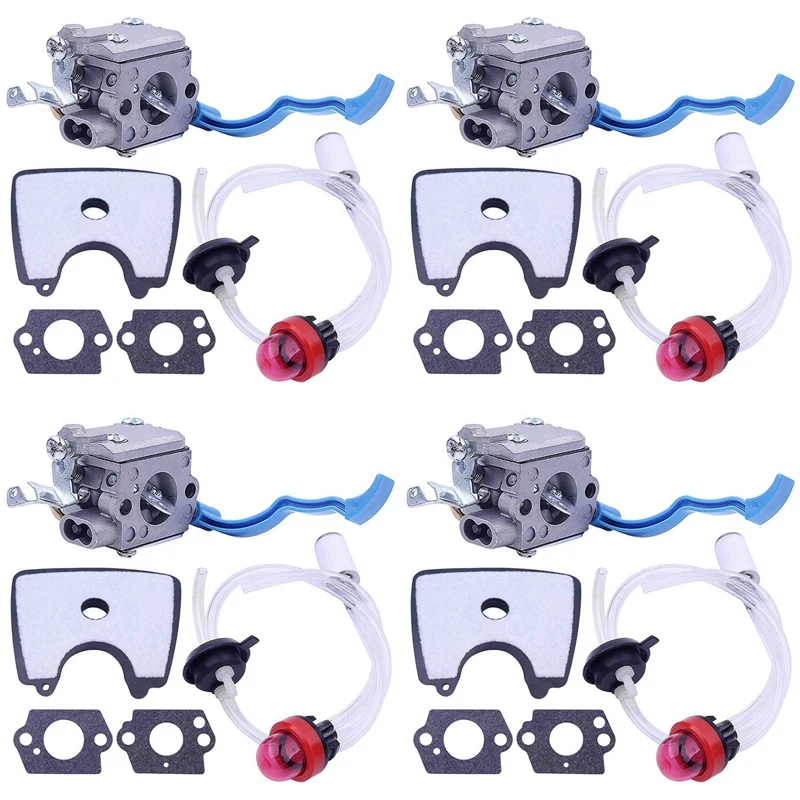 

4X Carburetor With Air Fuel Filter Line Tune For Husqvarna 125B 125BX 125BVX Leaf Blower Parts For Zama C1Q-W37