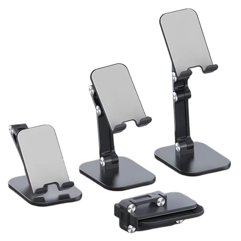 Three Sections Foldable Desk Mobile Phone Holder for Tablet Flexible Table Desktop Adjustable Cell Smartphone Stand Ipad Holder