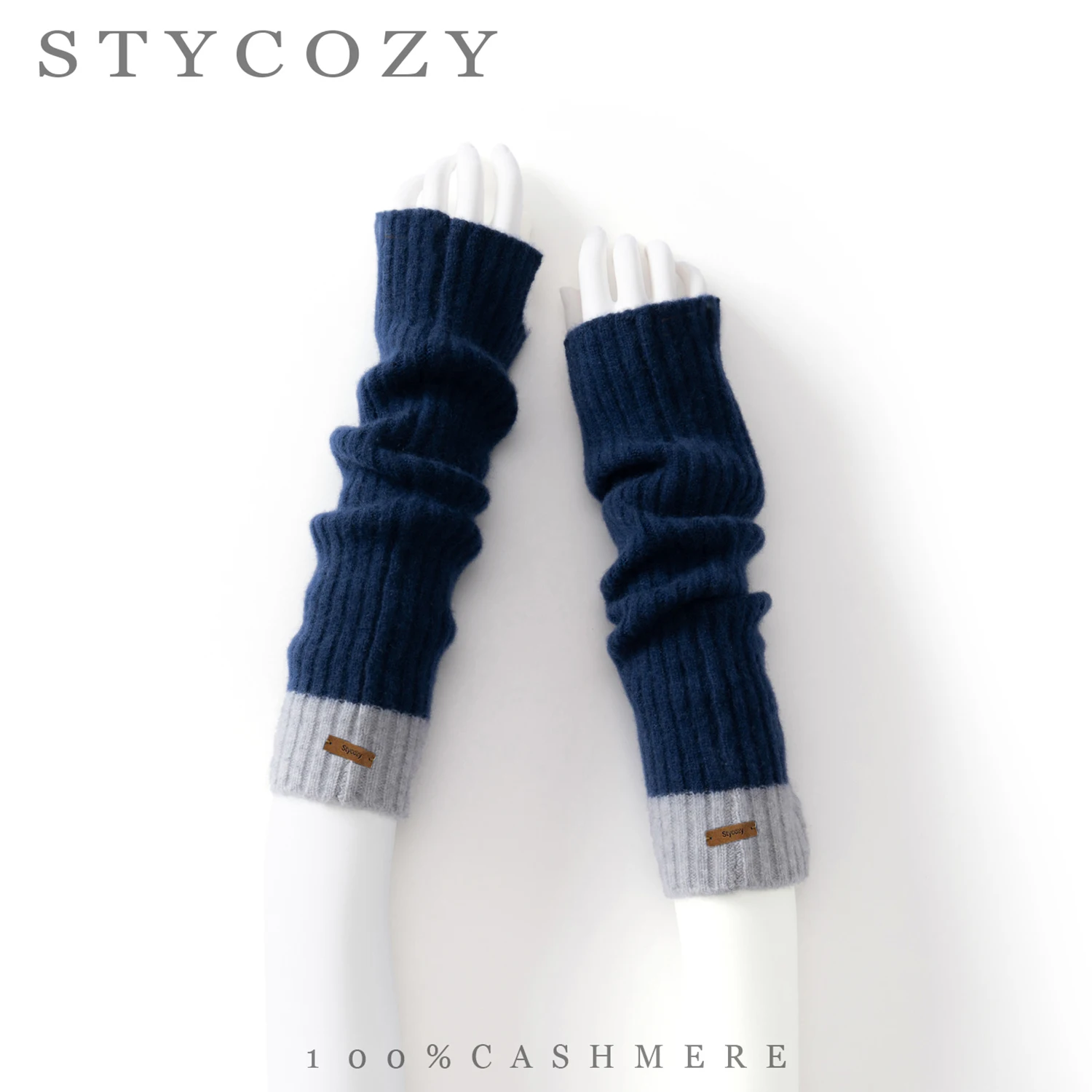 manchons-en-tricot-a-blocs-de-couleurs-100-cachemire-pour-femmes-longueur-coude-gants-sans-doigts-manchons-chauds-pour-l'hiver-cadeau-pour-un-usage-quotidien