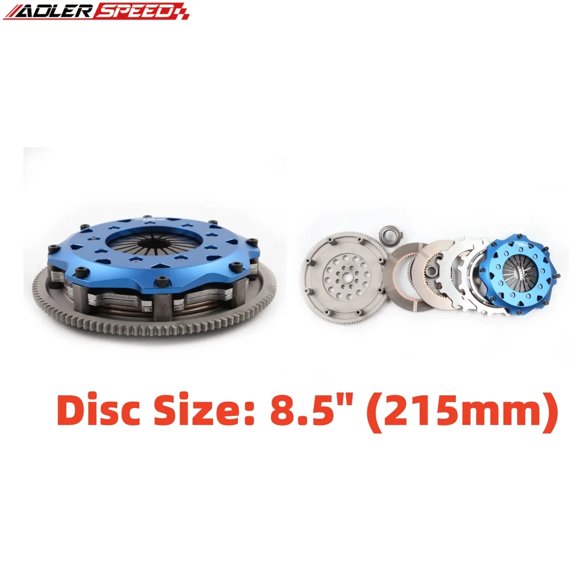 

Комплект двухдисков с гоночным сцеплением ADLERSPEED 215 мм 8,5 дюйма для HONDA Civic CR-V ACURA Integra B-SERIES B16 B18 B20