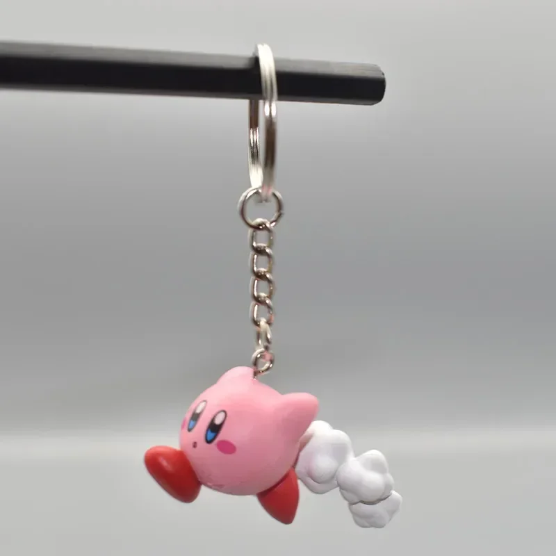 Porte-clés pendentif de jeux d'anime pour enfants, figurine d'action, mini poupées, jouets de dessin animé, Kirby Waddle, Dee Doo, rose, Kawaii, cadeau d'anniversaire