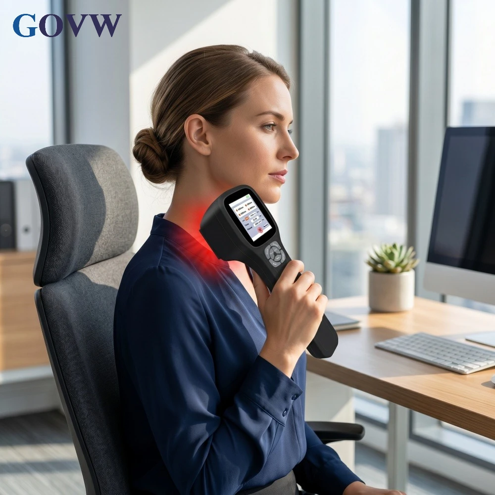 GOVW 2500mW Cold Laser Therapy Device 905nm 980nm 25Diodes Touch Screen Infrared Light Machine for Sports Injuries Wound Healing