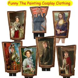 Funny Clothing The Painting Cosplay Portrait Costume Men Women Jumpsuit Fantasia Outfits Halloween Carnival Party Disguise Suit