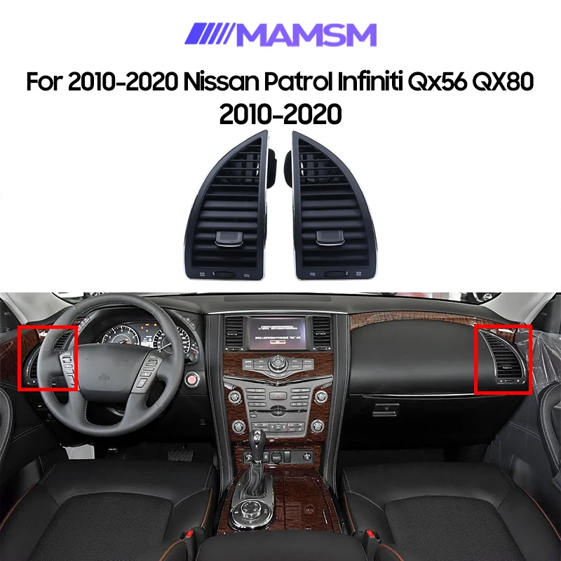 MAMSM For Nissan Patrol Infiniti Qx56 QX80 2010-2020 Air Conditioner Vent Grille Dash Center Middle Air Outlet Replacement Parts
