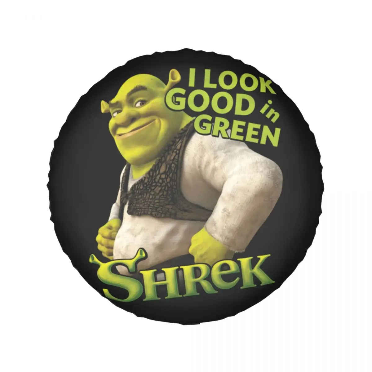 I Look Good In Green Shrek Spare Tire Cover for Toyota Mike Myers Funny Anime 4WD 4x4 Car Wheel Protector 14