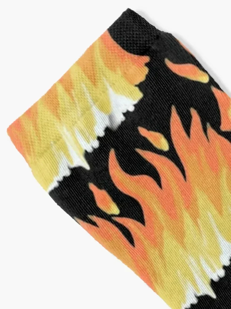 Flames Socks custom snow short anti-slip Men's Socks Women's