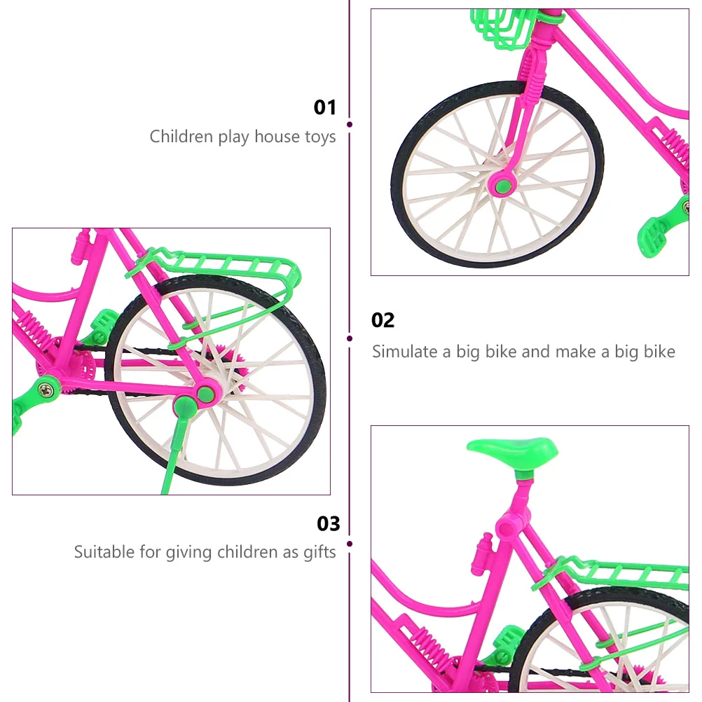 

Simulated Large Bicycle Girls' Bike Toy Miniature Alloy Cognitive Development Plastic Simulation Baby DIY