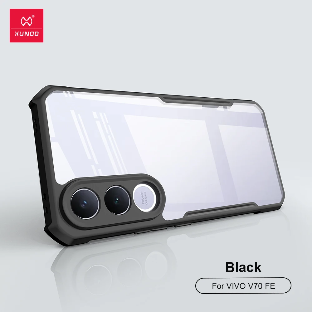 

Xundd For VIVO V70 FE Case Airbag Shockproof Back Ultra Transparent Phone Cover.Camera Protection,Acrylic+TPU Hybrid Shell